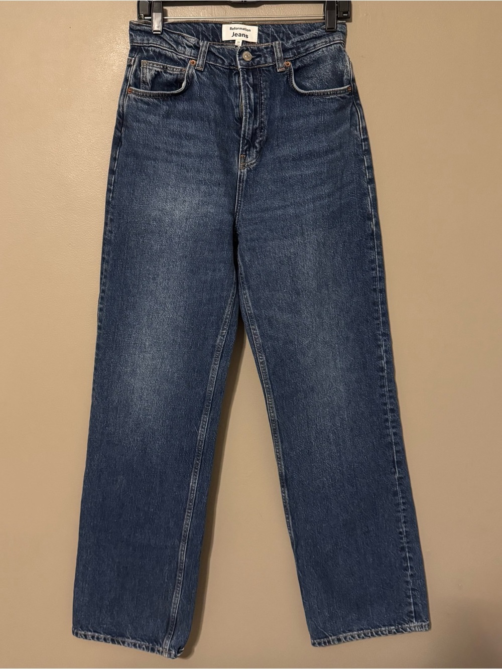 Reformation Wilder High Rise Wide Leg Jeans Women's 28 Blue Denim Trendy NWOT